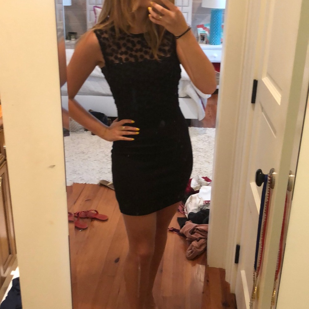 French connection bodycon with lace detail